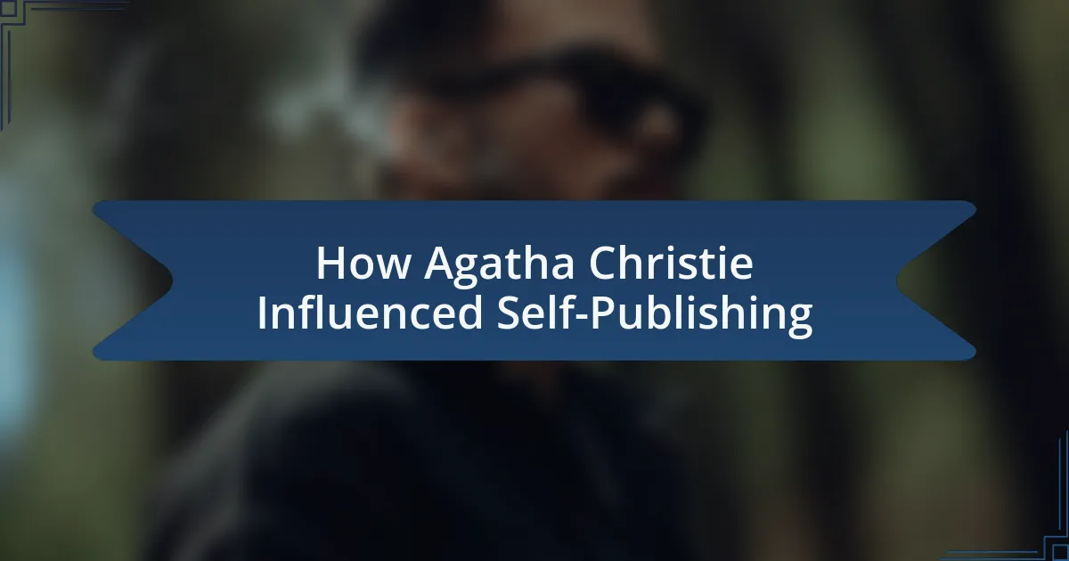 How Agatha Christie Influenced Self-Publishing