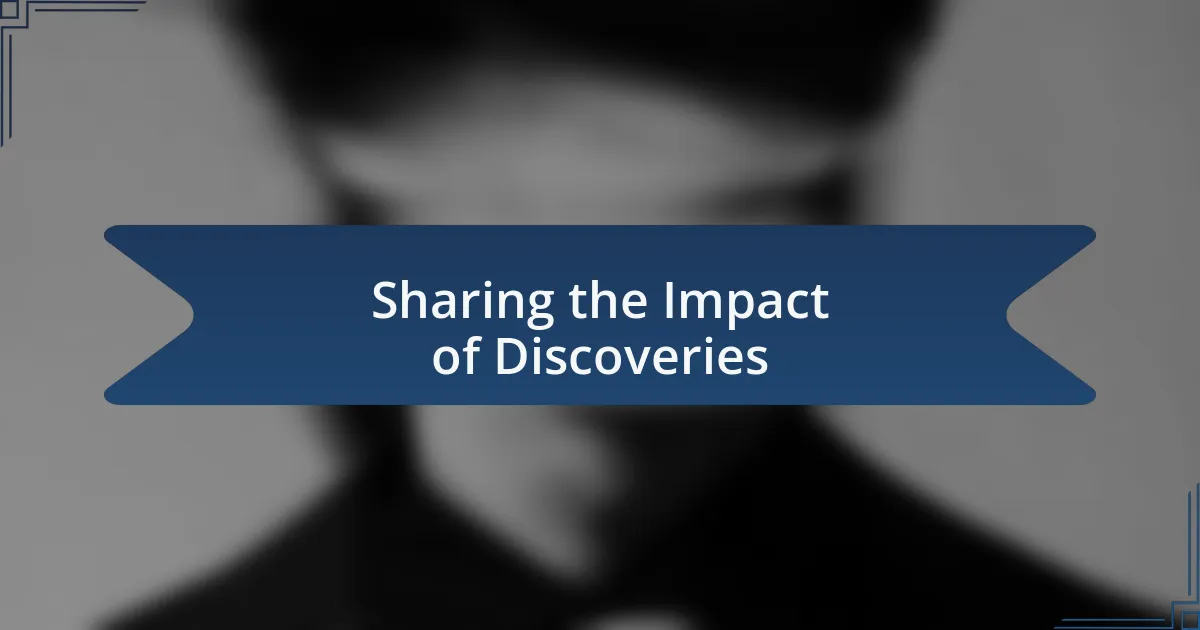 Sharing the Impact of Discoveries
