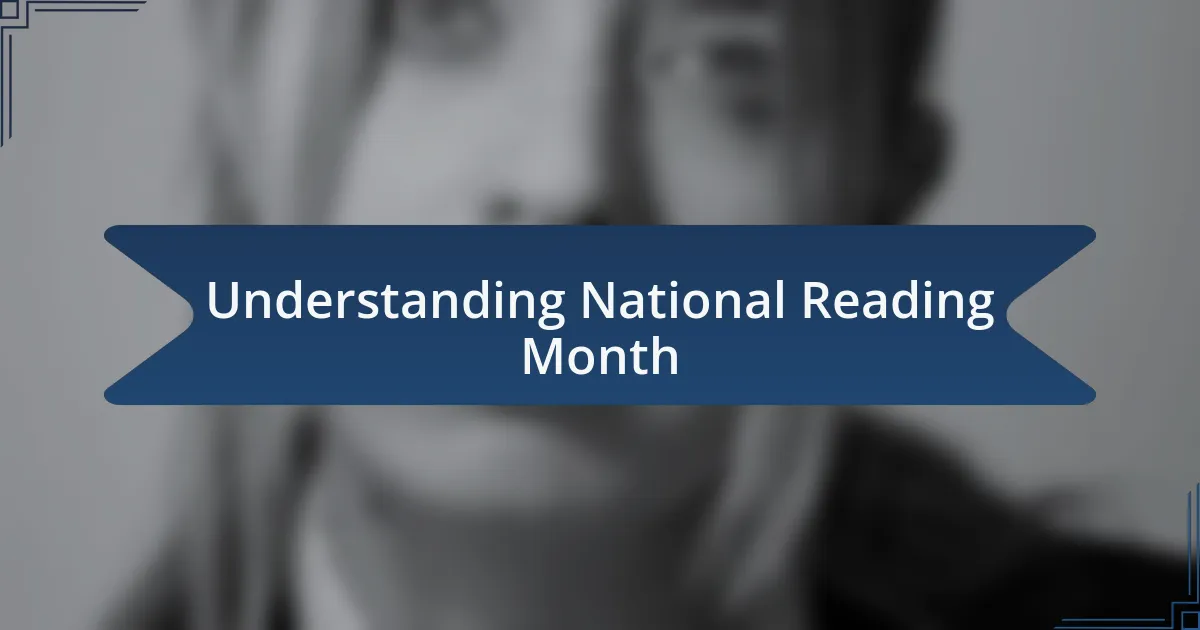 Understanding National Reading Month